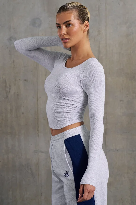 achieve-ruched-long-sleeve-top-heather-grey