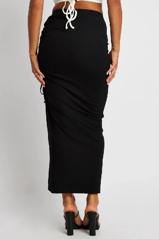 black-maxi-skirt-side-split-ribbed-sl3833-35p-1