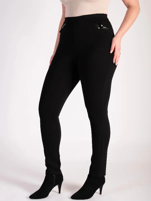 black-ponte-roma-pull-on-trouser-with-pocket-detail