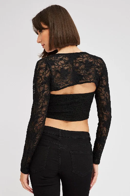 black-shrug-bandeau-set-long-sleeve-scarf-hem-lace-wd0256-47cb-2