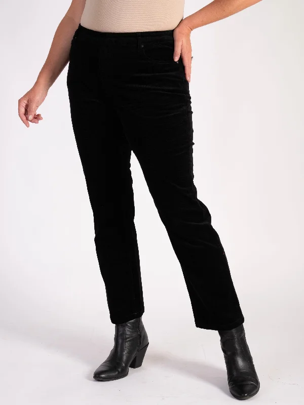 Black Velvet Twill Trousers