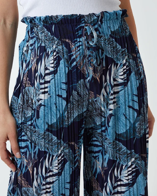 blue-tropical-print-pleated-wide-legs-trouser