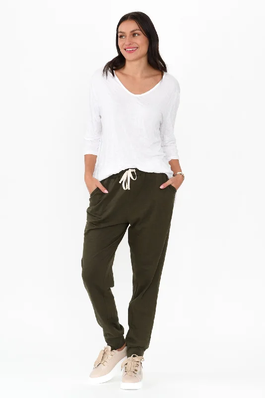 bondi-khaki-cotton-jogger-pants