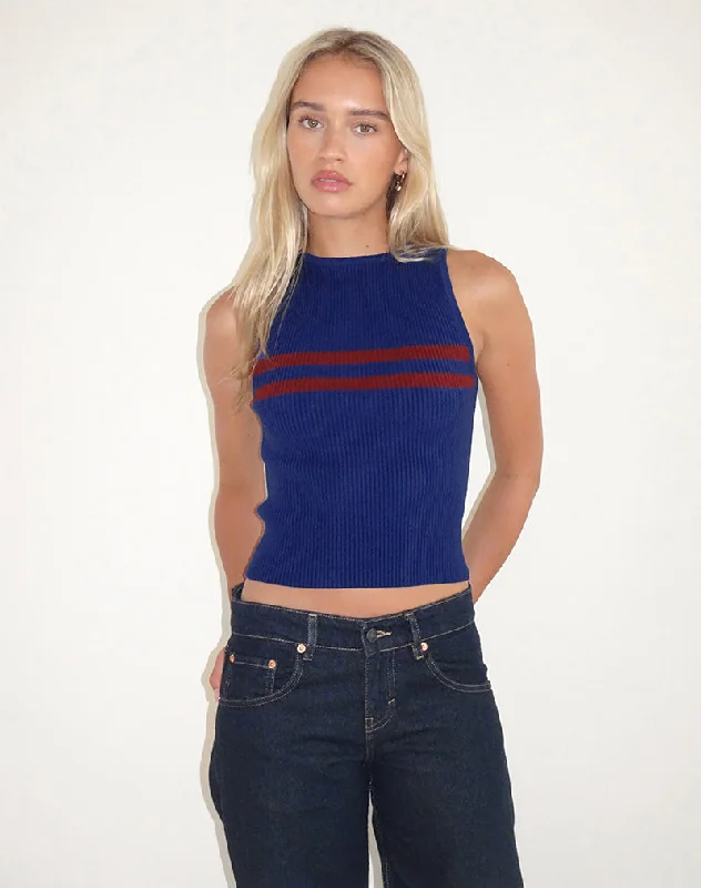 bonisa-vest-blue-q039-w-red-stripe-q075