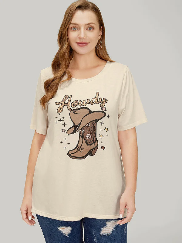 boots-hat-print-drop-shoulder-graphic-t-shirt