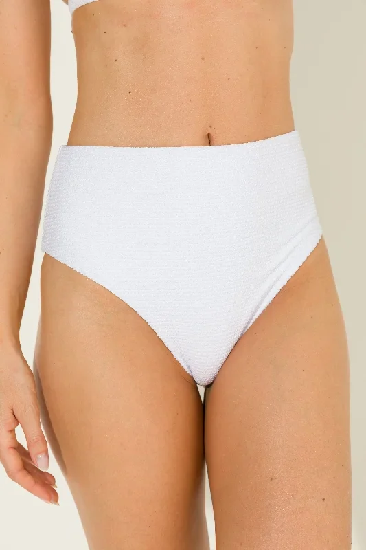 Kate High Waisted Bikini Bottom Plisse