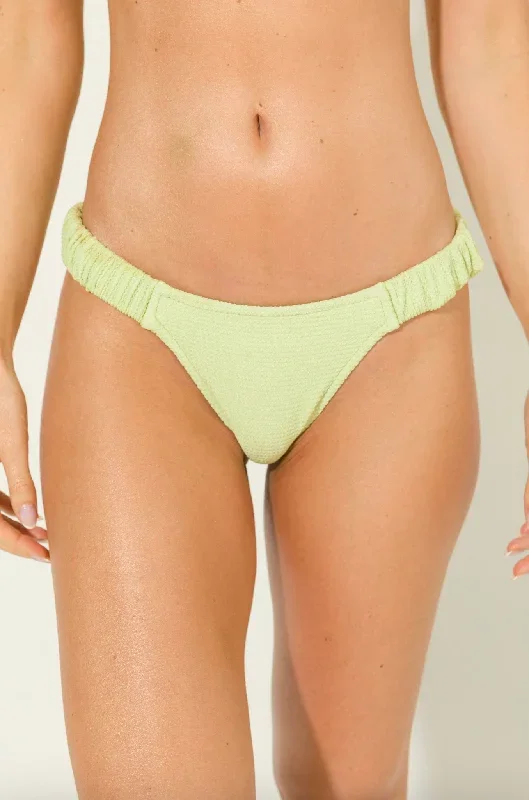 Lotus Scrunch Sides Bikini Bottom Plisse