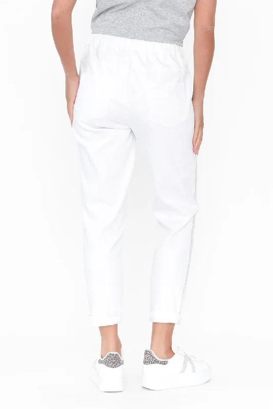 brooks-white-cotton-blend-jogger-pants