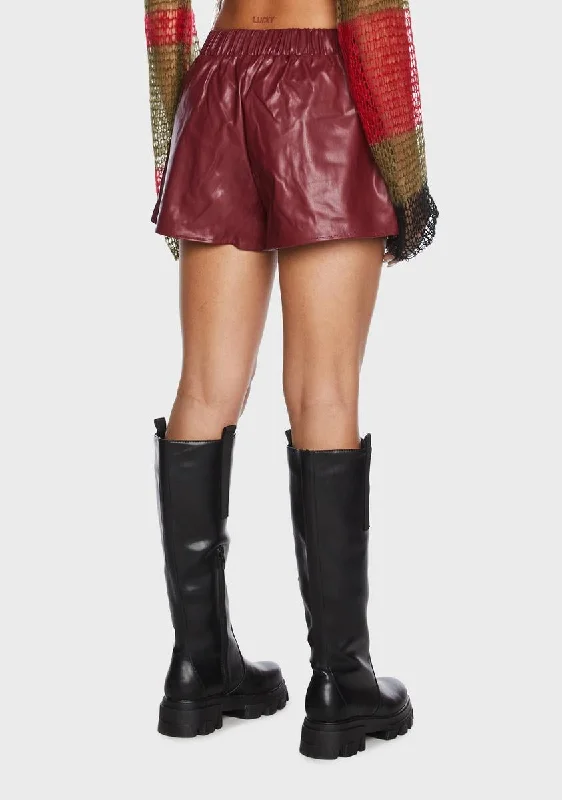 burgundy-count-on-me-vegan-leather-shorts