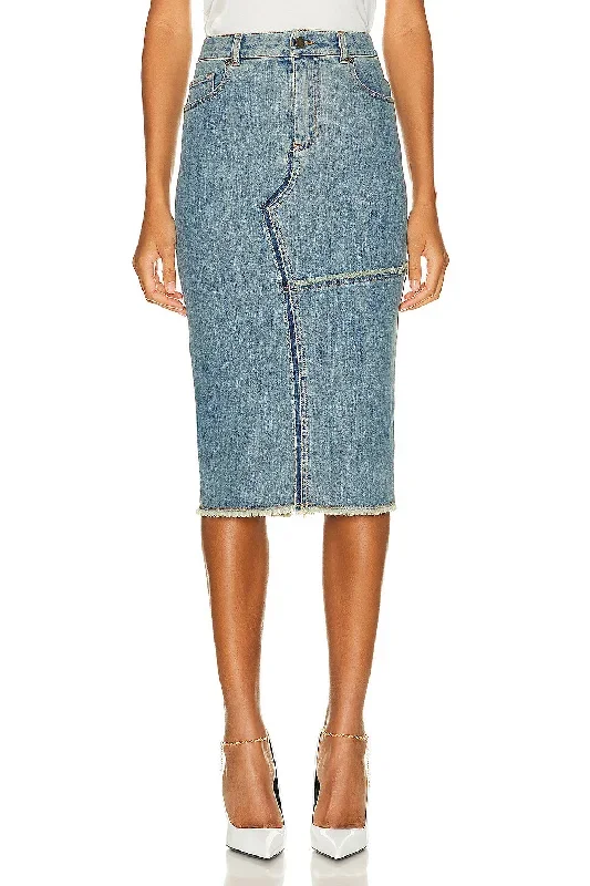 Comfort Washed Pencil Skirt