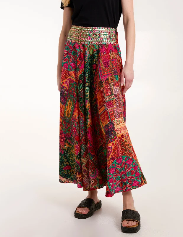 Embellished Extreme Wide Leg Trouser