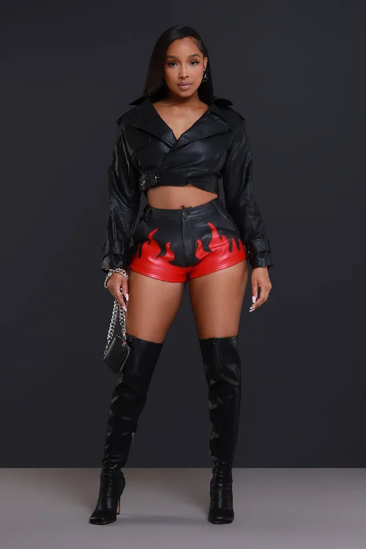 fire-starter-faux-leather-shorts-black-red