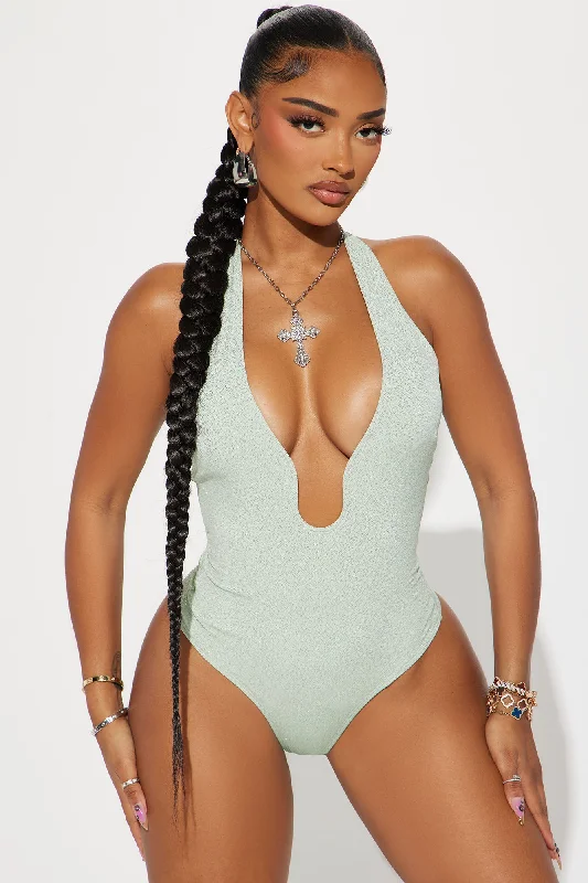 Gianna Glitter Bodysuit - Sage