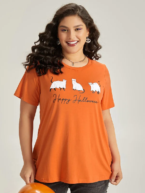 halloween-letter-animals-crew-neck-t-shirt