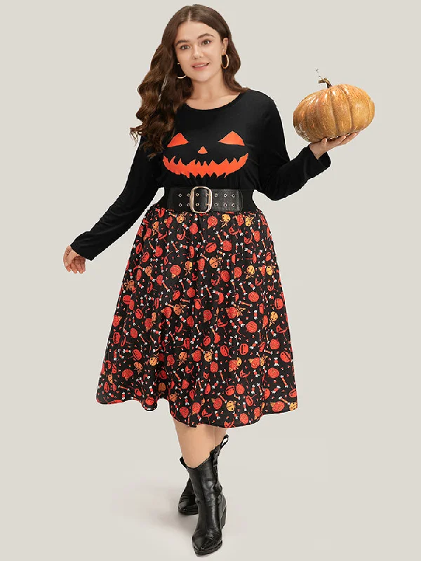 Halloween Pumpkin Print T-shirt