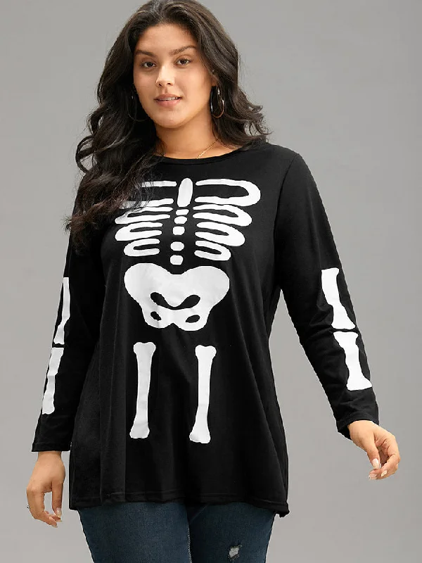 halloween-skull-print-crew-neck-t-shirt-1