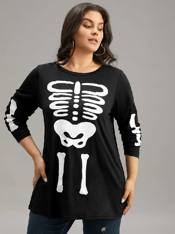 halloween-skull-print-crew-neck-t-shirt-1