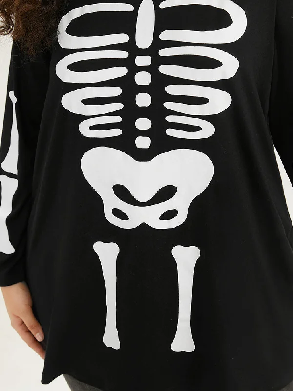 halloween-skull-print-crew-neck-t-shirt-1