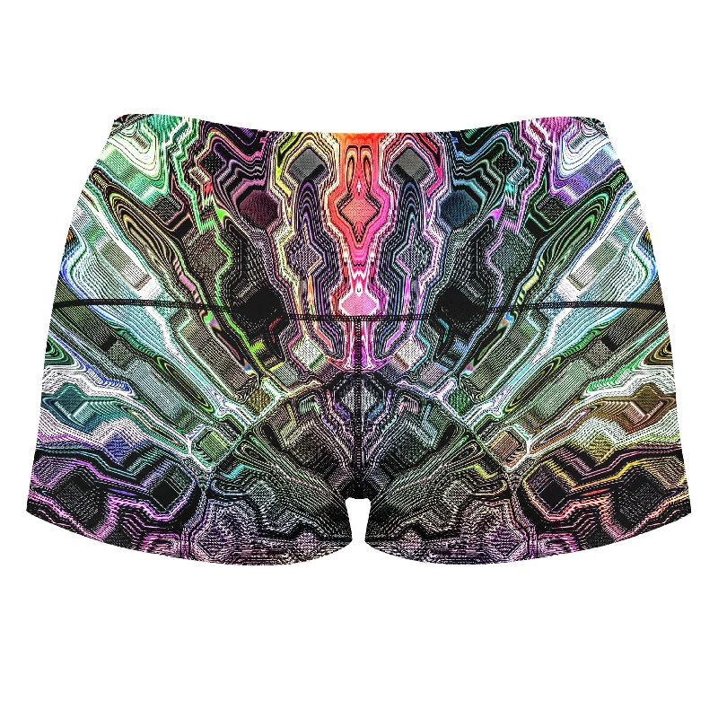 holographic-storm-high-waisted-womens-shorts