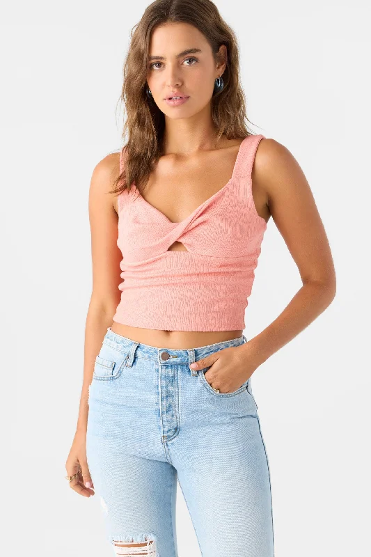 JAYDE TWIST KNIT TANK TOP