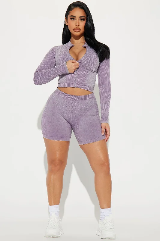 Kara Seamless Biker Short - Lavender