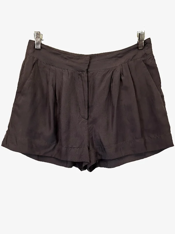 Kookai Essential Charcoal Silk Shorts Size 12