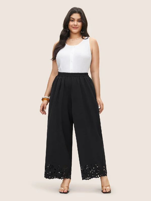 laser-cut-elastic-waist-wide-leg-pants