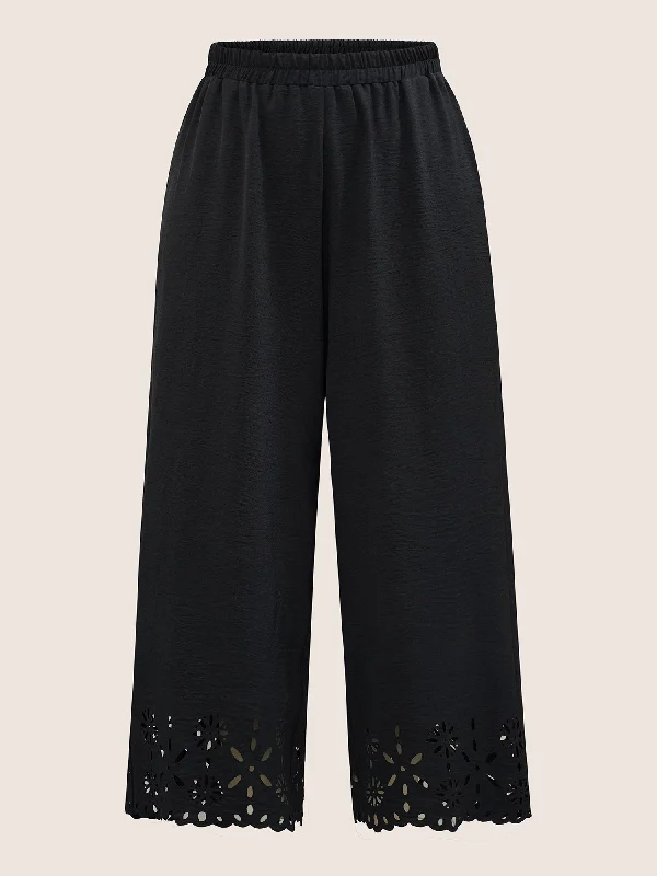 laser-cut-elastic-waist-wide-leg-pants