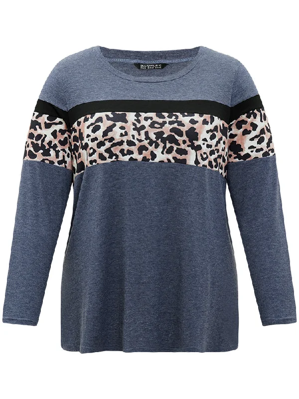 leopard-heather-patchwork-crew-neck-t-shirt