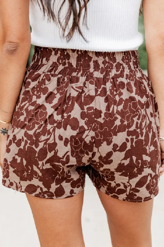 make-a-decision-brown-floral-shorts