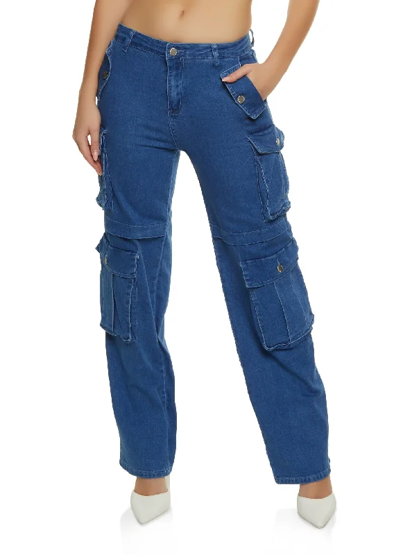 Wide Leg Cargo Jeans