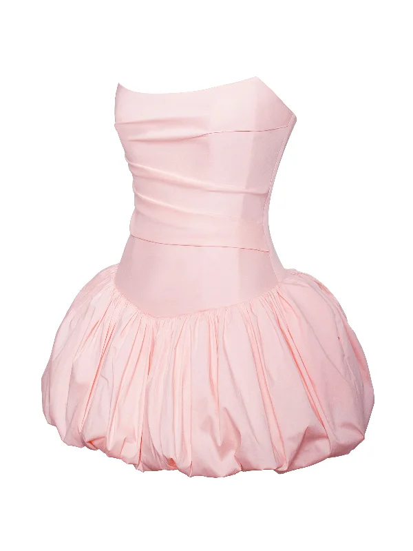 oletta-pink-corset-strapless-bubble-hem-mini-dress