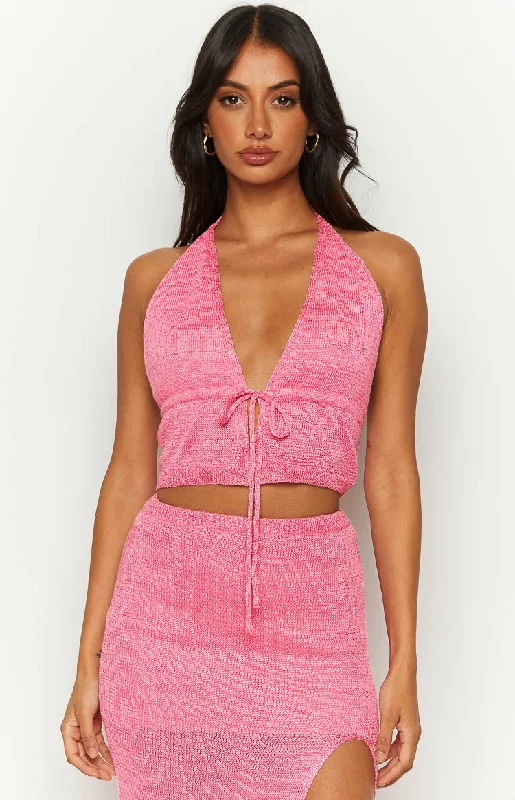 otto-pink-knit-crop-top