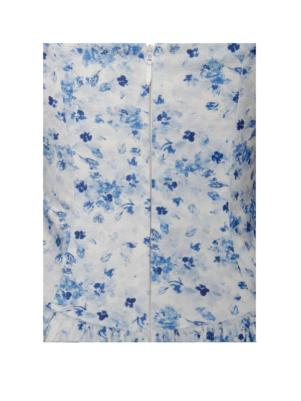 paloma-blue-print-linen-corset-draping-top-midi-dress