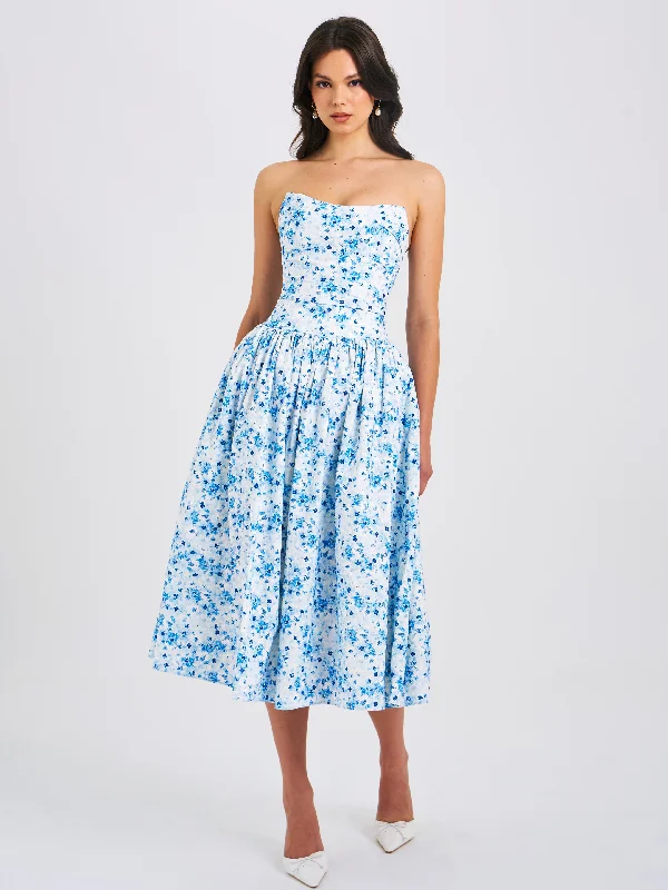 paloma-blue-print-linen-corset-draping-top-midi-dress