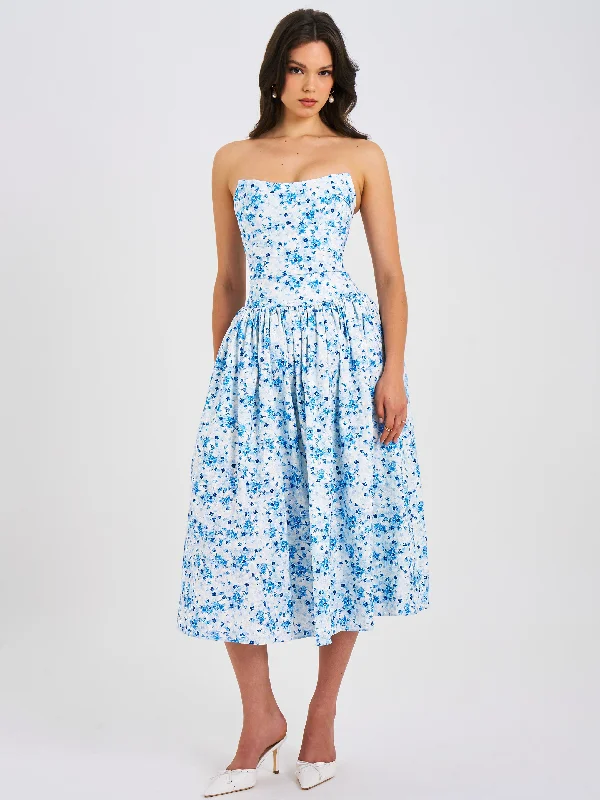 paloma-blue-print-linen-corset-draping-top-midi-dress