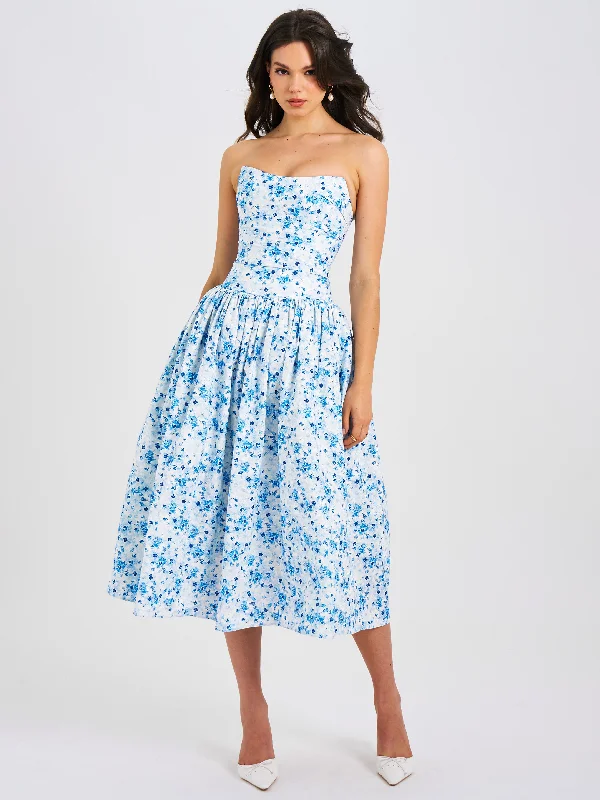 paloma-blue-print-linen-corset-draping-top-midi-dress