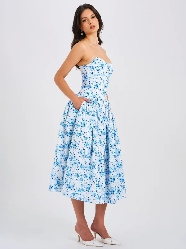 paloma-blue-print-linen-corset-draping-top-midi-dress