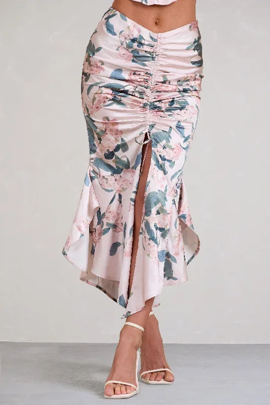 per-favore-pink-satin-ruched-split-maxi-skirt-cl129416146