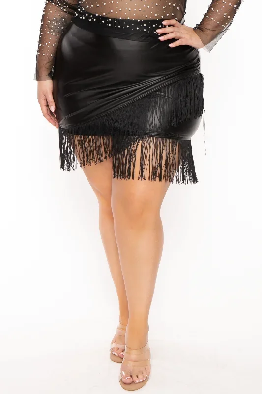 plus-size-isabella-fringe-skirt-black