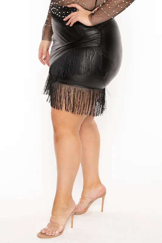 plus-size-isabella-fringe-skirt-black