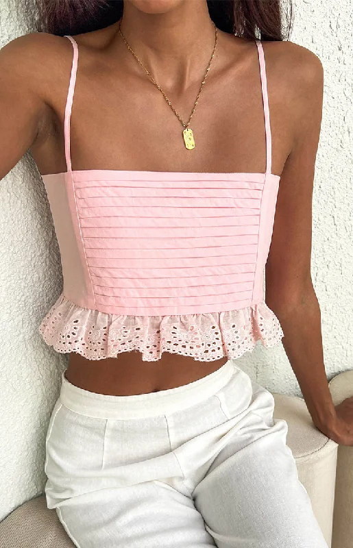 Sandi Pink Crop Top