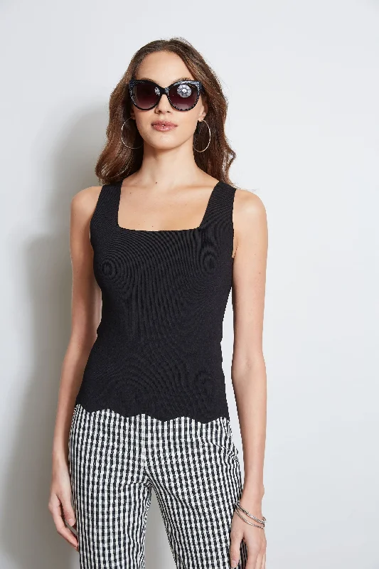 Scallop Hem Sweater Tank