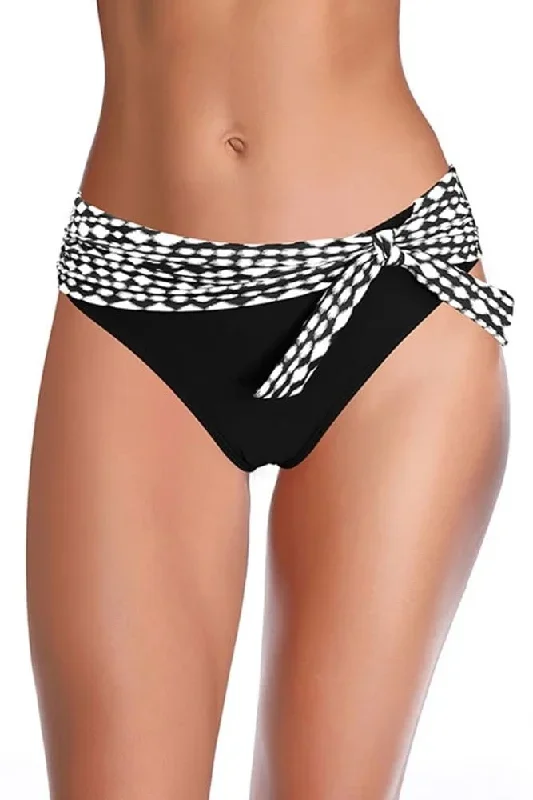 Tie Knot Front Printing Bikini Bottoms