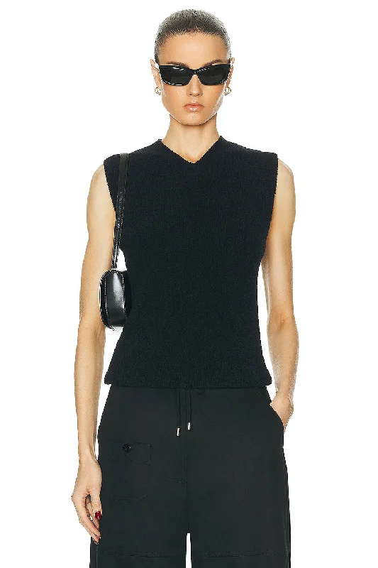 Sleeveless Terry Knit Vest