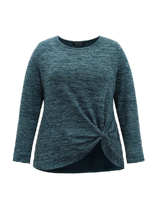 solid-heather-round-neck-twist-front-t-shirt