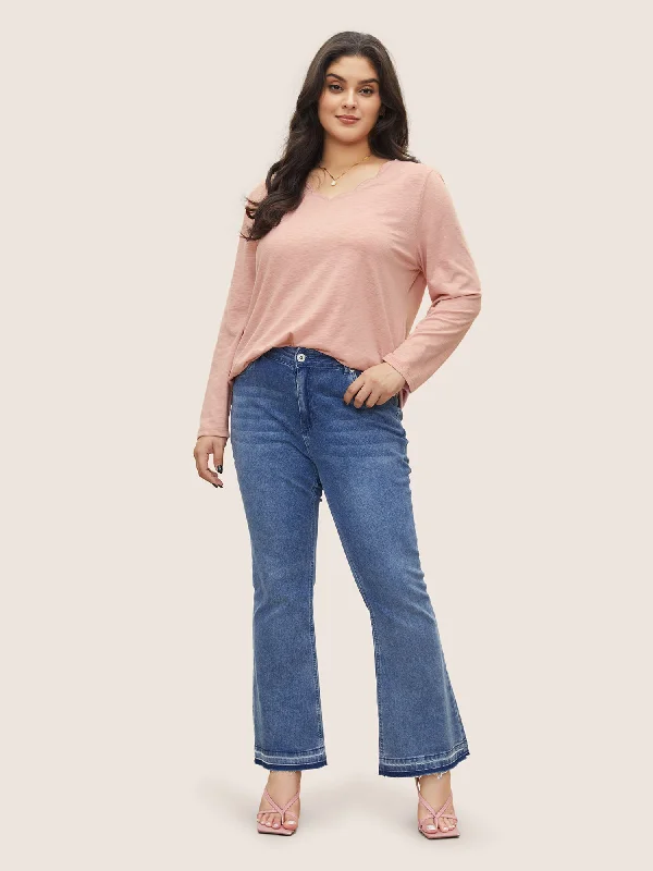 solid-heather-scalloped-trim-t-shirt