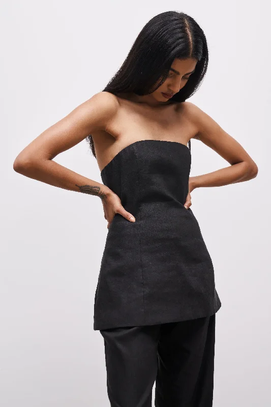 strapless-linen-a-line-bodice-black