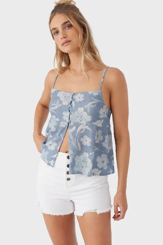 TAYLOR EMILIA FLORAL FLY AWAY TANK TOP