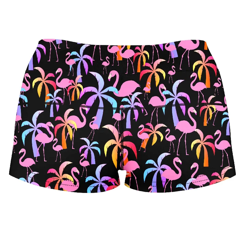 tropical-palm-trees-high-waisted-womens-shorts